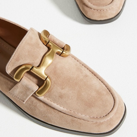 Bibi Lou Anthropologie Zagreb Suede Loafers Camel Tan Size 39/8.5 - Picture 3 of 11